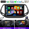 DAB+ CarPlay 64GB Android 13 Autoradio GPS NAVI WIFI Für Jeep Compass 2017-2020