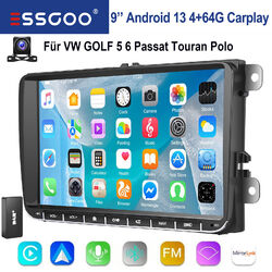 DAB Android Autoradio 4+64G GPS Kam Für VW Polo GOLF 5 6 Passat Touran Skoda 6R