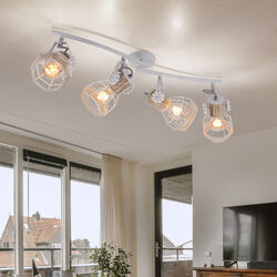 Deckenlampe Deckenleuchte Holzoptik Küchenlampe Spotleiste 4 flammig beweglich