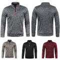 Herren Hoch Pullover Bluse Winter Warm Langärmelig Freizeit Top ^ M