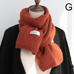 Damen Schal Winter Strickschal Schlauchschal Schal Feinstrick einfarbig G