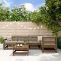 Garten Lounge Set Gartenmöbel Sitzgruppe Sofa 6-tlg. Weiß Massivholz vidaXL