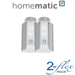 2er Set Homematic IP Heizkörperthermostat Evo - Silver Edition-HmIP-eTRV-E-