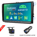 CAM+9"Android 13 6+64G Autoradio GPS DAB+ Für VW Polo Amarok Caddy T6 Skoda Yeti