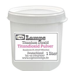 Titandioxid 1 Liter 900 Gramm PE-DeckelEimer Weißpigment Weißmacher