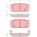 TRW GDB3296 Bremsbelagsatz für HYUNDAI TERRACAN HP Bremse Bremsbeläge