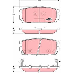 TRW GDB3296 Bremsbelagsatz für HYUNDAI TERRACAN HP Bremse Bremsbeläge