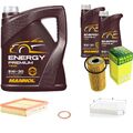 MANN Inspektionspaket 7 L MANNOL Energy Premium 5W-30 für Nissan NP300 Navara