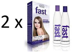 2 x FAST Shampoo und Conditioner Set, lässt Haare schneller wachsen, sulfatfrei