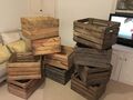 ** 6 VINTAGE HOLZ APFELKISTEN AUFBEWAHRUNGSBOX OBSTKISTEN BOX SHABBY CHIC **