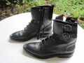 Tolle, schwarze LEDER Schnür - STIEFEL,  Gr. 41 von ZARA-NEUWERTIG