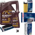 BOSCH Inspektionpaket 6 L MANNOL Energy Premium 5W-30 für BMW 5er Touring 520d