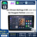 Für Peugeot Partner Citroen Berlingo 2 B9 2008-2019 10.1" Android Autoradio 128G