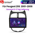 Für Peugeot 206 2001-2008 Android13 Autoradio GPS NAVI BT RDS WIFI SWC DAB+ 32GB