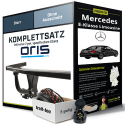 Für MERCEDES E-Klasse Limousine Typ W212 Anhängerkupplung starr +eSatz 7pol 09-JETZT NEU: Montage zum Festpreis!