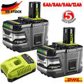 Für Ryobi Akku 18V 9,0Ah 12,0AH Lithium One Plus RB18L50 P108 RB18L40 /Ladegerät