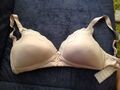 H&M Mama Wattierter Still-BH Schwangerschafts Gr 80 D Nude Taupe Spitze Wie Neu