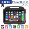 9" 2+64G Autoradio Android 13 Carplay GPS WIFI RDS +KAM Für Kia Sportage 2010-16