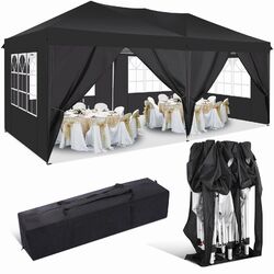 Faltpavillon 3x3m/6m Pop Up Pavillion Gartenzelt Partyzelt Wasserdicht UV-Schutz