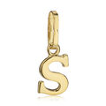 Kettenanhänger kleine Buchstabe 333 Gelb Gold Alphabet Amulett Kinder Talisman