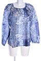 TAIFUN Langarm-Bluse Damen Gr. DE 40 blau-weiß-hellgrau Casual-Look