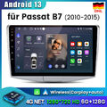 Für VW Passat B7 2010-2015 10"Android 13 Autoradio Carplay 6+128GB GPS Navi DAB+