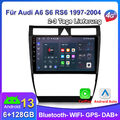 6+128G Android 13 Carplay Autoradio Für Audi A6 S6 Avant RS6 GPS NAVI BT DAB+