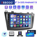 2+32G Carplay Android 13 Autoradio GPS Navi RDS BT +Kamera Für Mazda 3 2010-2013