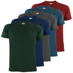 T-Shirt Herren Basicshirt Männer 5er Set Pack tshirt set Rundhals S - 5XL