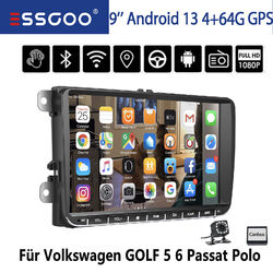 Autoradio Android 13 GPS Navi KAM 4+64G Für VW GOLF 5 6 Passat B6 B7 Touran Polo