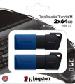 2x USB-STICK 64GB USB 3.2 Kingston DataTraveler Exodia M 2er Pack Black/Blue