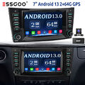 Autoradio DAB Android13 7" Carplay Für Mercedes CLS E-Klasse W211 C219 02-08 KAM