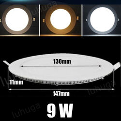 10x50x LED Panel Einbaustrahler Einbauleuchte Deckenleuchte flach rund ultraslim