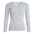 Conta Damen langarm Unterhemd Thermo geringelt Shirt 1/1 Arm Winter angeraut