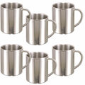 6 X Edelstahl Doppelwand Iso-Becher 0,28L Thermobecher Isoliertasse Kaffeebecher