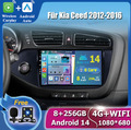 Android 14 Für Kia Ceed JD 2012-2016 Autoradio Navi RDS CarPlay AM DAB+ 8G+256GB