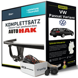 Für VW Passat Variant B6 Typ 3C5 Anhängerkupplung starr +eSatz 13pol 05- NEUJetzt 10% sparen mit dem Code AKTIV