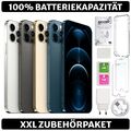 Apple iPhone 12 Pro Max- 128 256 512 GB - Graphit Silber Blau Gold 100% Batterie