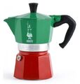 Bialetti Espressokocher Moka Express Tricolore Italia 3 Tassen Aluminium Bunt