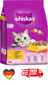 Whiskas Adult 1+ Katzentrockenfutter mit Huhn, 7kg (1 Beutel) – Hochwertiges