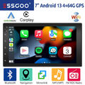 Autoradio 7 Zoll 2 DIN 4+64GB Android 13 Carplay GPS NAVI WiFi RDS Bluetooth USB