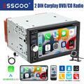 6.2" DVD CD Autoradio 2 DIN Carplay Android Auto BT FM AUX SD USB AM RDS Kam MIK