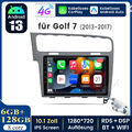 128GB Für Golf VII 7 2013-2017 Autoradio Android 13 Navigation GPS CarPlay DSP