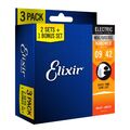 Elixir 16540 Nanoweb Electric 09-42 - 3 Pack - E-Gitarrensaiten