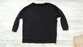 Damen Sweatshirt Shirt Langarm Gr. 40 42 schwarz