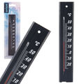 Thermometer Außenthermometer Innenthermometer Wandthermometer aus Holz schwarz