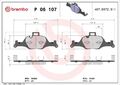 BREMBO Bremsbeläge Bremsbelagsatz Bremsklötze PRIME LINE Vorne P 06 107