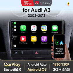 64GB Android 13 Autoradio Für Audi A3 S3 RS3 2003-2013 Carplay GPS Navi WIFI DAB