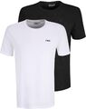 Fila T-Shirt Brod Tee / Double Pack Bright White-Black Beauty