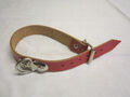 Hundehalsband aus starken Rindleder in rot  Breite 20mm / verstellbar 28-35 cm